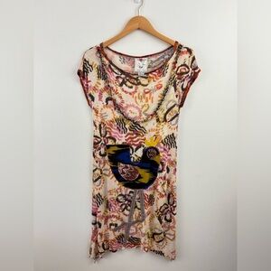 MAKARIA Made in Mexico Multicolor Midi Dress. Cover up Beach Dress Size M